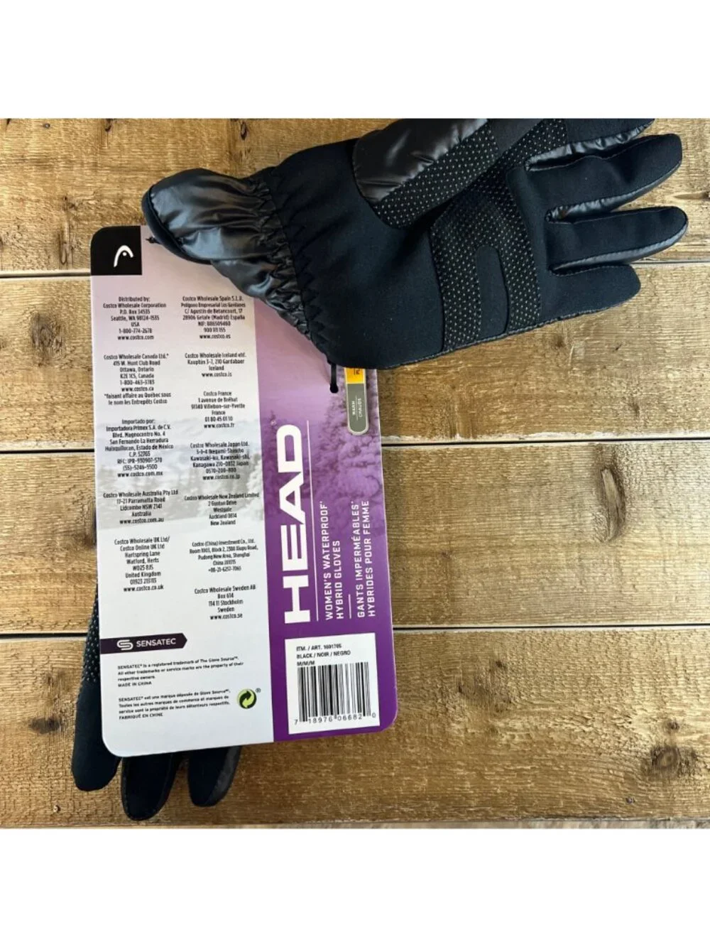 NWT HEAD Women's Waterproof Hybrid Gloves in Black Size Medium